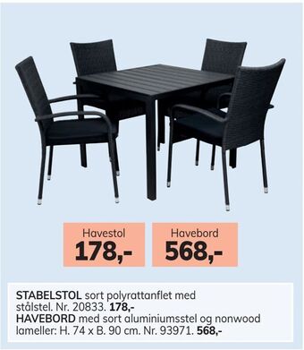 Daells Bolighus Havebord tilbud