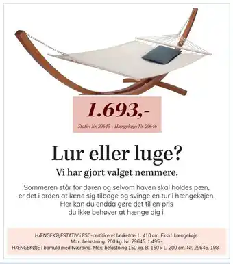 Stativ + Hængekøje