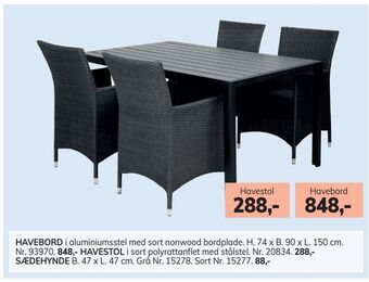 Daells Bolighus Havebord tilbud