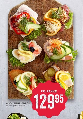 MENY 6 stk. smørrebrød tilbud