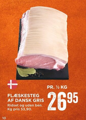 MENY Flæskesteg af dansk gris tilbud