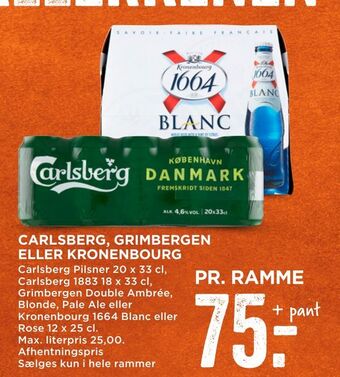 MENY Carlsberg, grimbergen eller kronenbourg tilbud