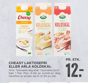 MENY Cheasy laktosefri eller arla koldskål tilbud