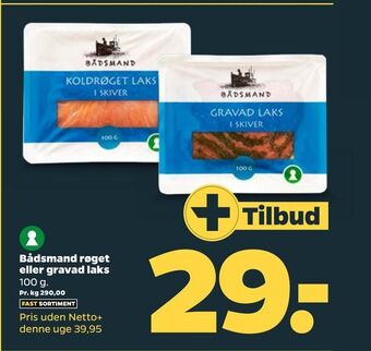 Netto Bådsmand røget eller gravad laks tilbud
