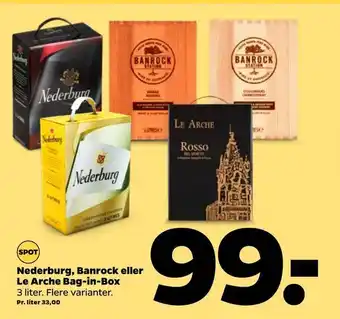 Nederburg, Banrock eller Le Arche Bag-in-Box
