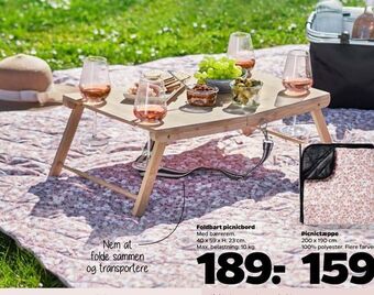 Netto Foldbart picnicbord tilbud