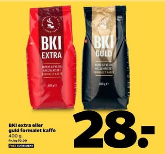 Netto BKI extra eller guld formalet kaffe tilbud