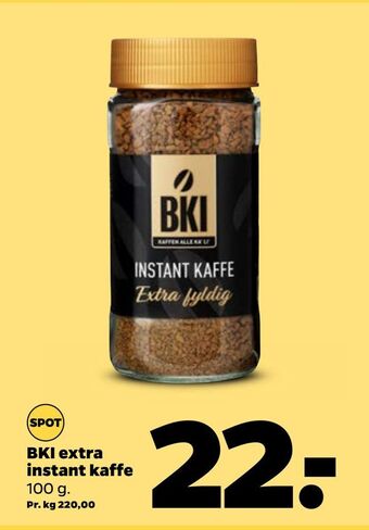 Netto BKI extra instant kaffe tilbud