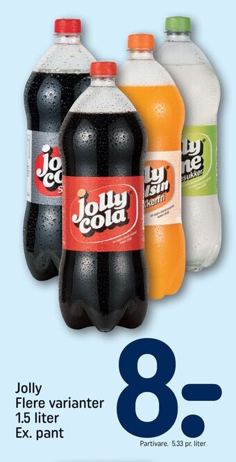 REMA 1000 Jolly 1,5 liter Ex. pant tilbud