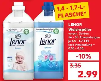 Kaufland Lenor Weichspüler 1,4-1,7-l tilbud