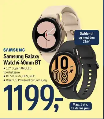 Føtex Samsung Galaxy Watch4 40mm BT tilbud