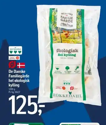 Føtex De Danske Familiegårde hel økologisk kylling tilbud
