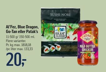 Føtex Al'Fez, Blue Dragon, Go-Tan eller Patak's tilbud