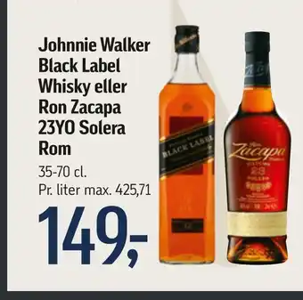 Føtex Johnnie Walker Black Label Whisky eller Ron Zacapa 23YO Solera Rom tilbud