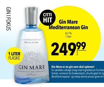 Citti Gin Mare Mediterranean Gin tilbud