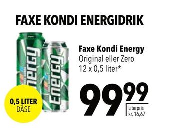 Citti Faxe kondi energidrik tilbud