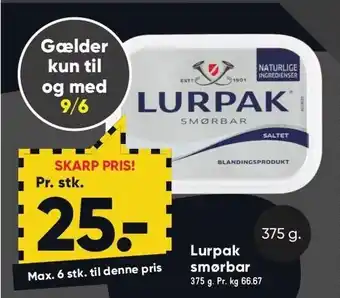 Bilka Lurpak smørbar tilbud