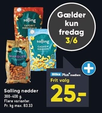 Bilka Salling nødder tilbud