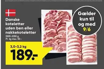 Danske koteletter uden ben el. nakkekoteletter