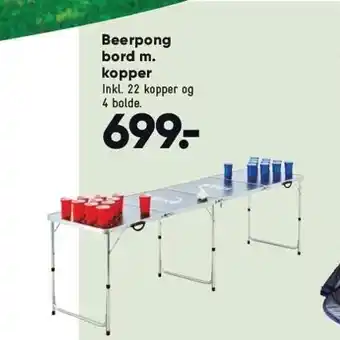 Bilka Beerpong bord m. kopper tilbud