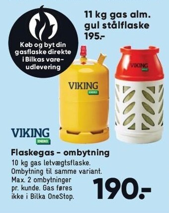 Bilka Flaskegas - ombytning tilbud