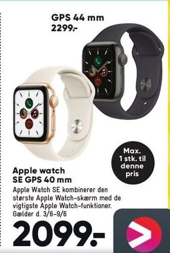 Bilka Apple Watch SE GPS 40mm tilbud