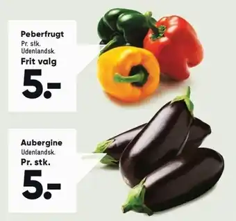 Bilka Peberfrugt eller aubergine tilbud