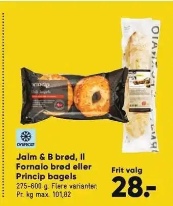 Jalm & B brød, Il Fornaio brød el. bagels