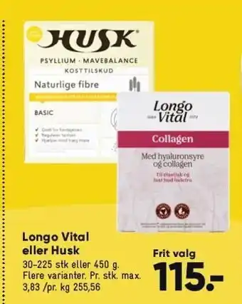 Bilka Longo Vital el. Husk tilbud