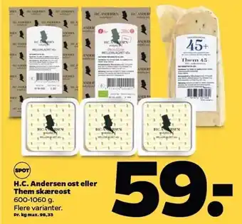 Netto H.C. Andersen ost el. Them skæreost tilbud