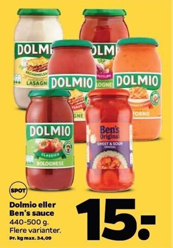 Dolmio eller Ben's sauce