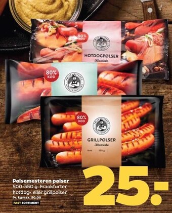 Netto Pølsemesteren pølser tilbud