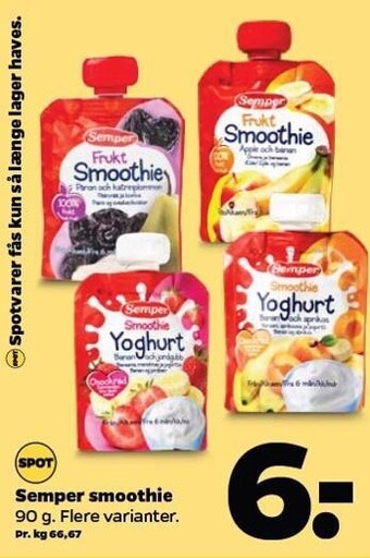 Netto Semper smoothie tilbud