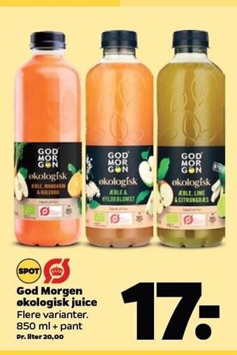 Netto God morgen økologisk juice tilbud