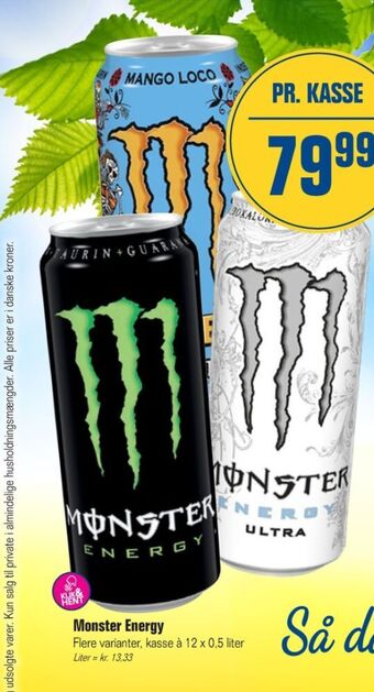 Otto Duborg Monster energidrik tilbud