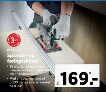 Lidl Spændeog føringsskinne tilbud
