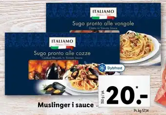 Lidl Muslinger i sauce tilbud