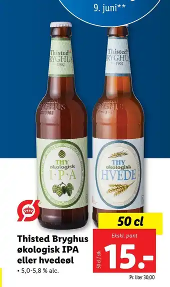 Thisted Bryghus økologisk IPA eller hvedeøl