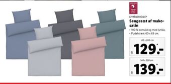 Lidl Sengesæt af mako satin tilbud