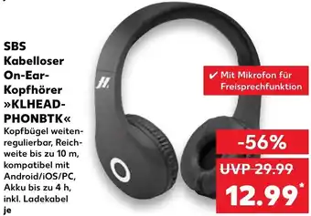 SBS Kabelloser On-Ear-Kopfhörer Klhead-Phonbtk
