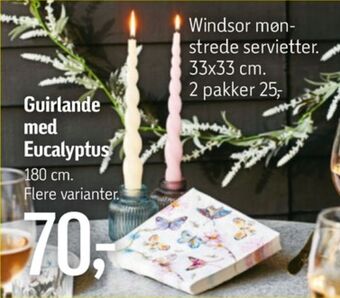 Føtex Windsor servietter tilbud