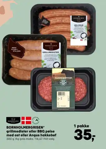 Kvickly Bornholmergrisen grillpølser tilbud
