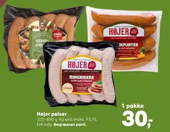 Kvickly Højer pølser grillpølser tilbud