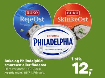 SuperBrugsen Buko smelte smøreost rejeost tilbud