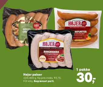 SuperBrugsen Højer pølser grillpølser tilbud