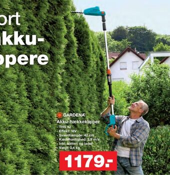 Bauhaus Gardena hækkeklipper tilbud