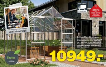 Bauhaus Vitavia drivhus tilbud
