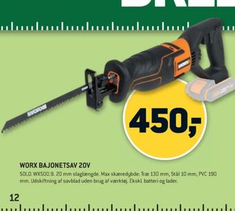 XL-BYG Worx professional bajonetsav tilbud
