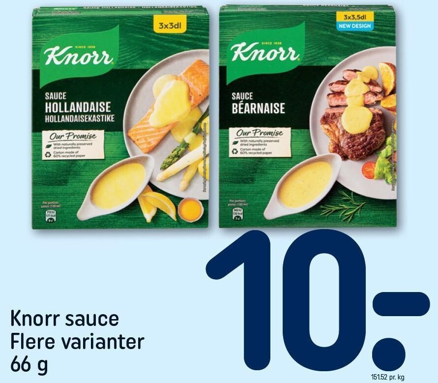 Knorr sauce tilbud hos Rema 1000