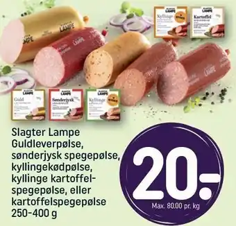 REMA 1000 Guldleverpølse, sønderjyske spegepølse, kyllingekødpølse, kyllinge kartoffelspegepølse el. kartoffelspegepølse tilbud